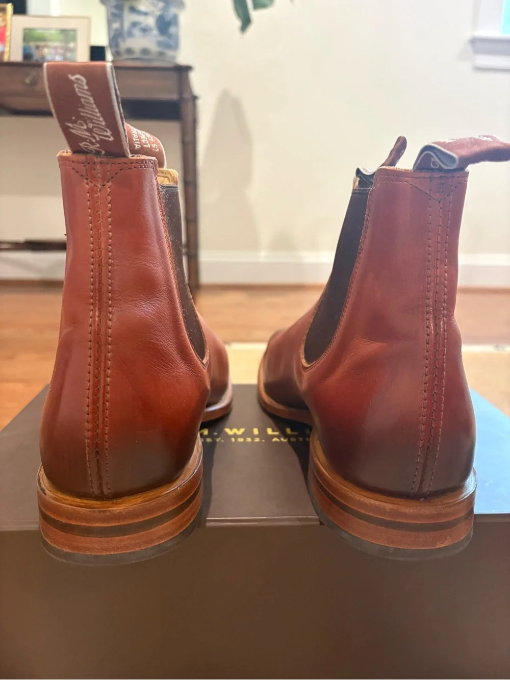 R.M. Williams Men's Chukka Boots in Cognac Brown Leather